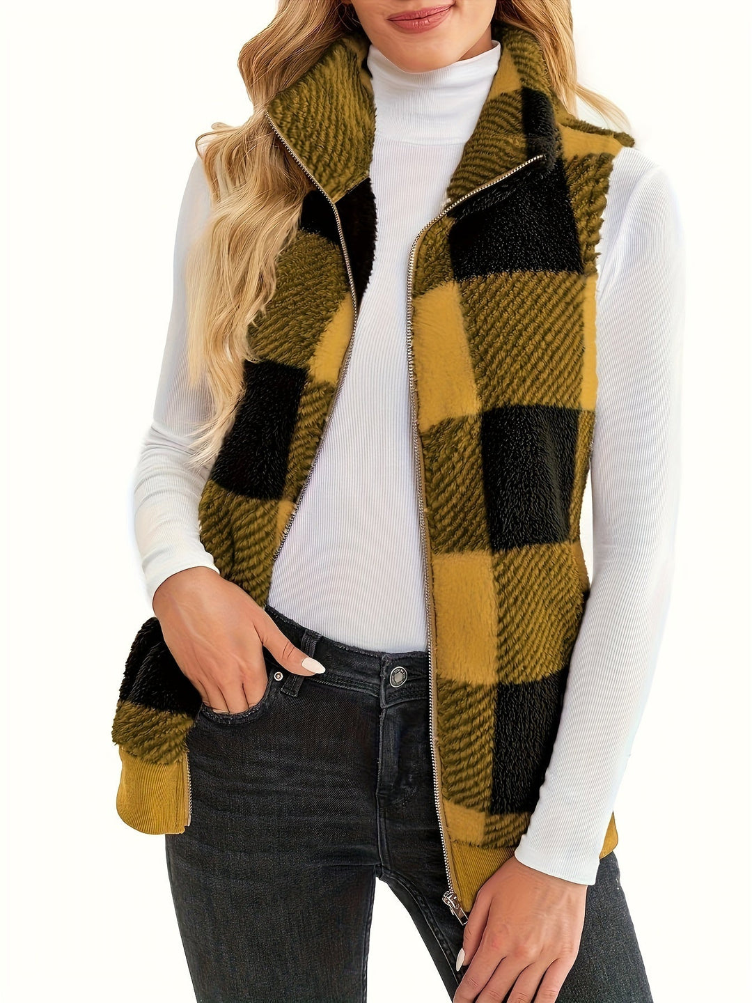 Stilla | Ternet Teddy-cardigan med ståkrave