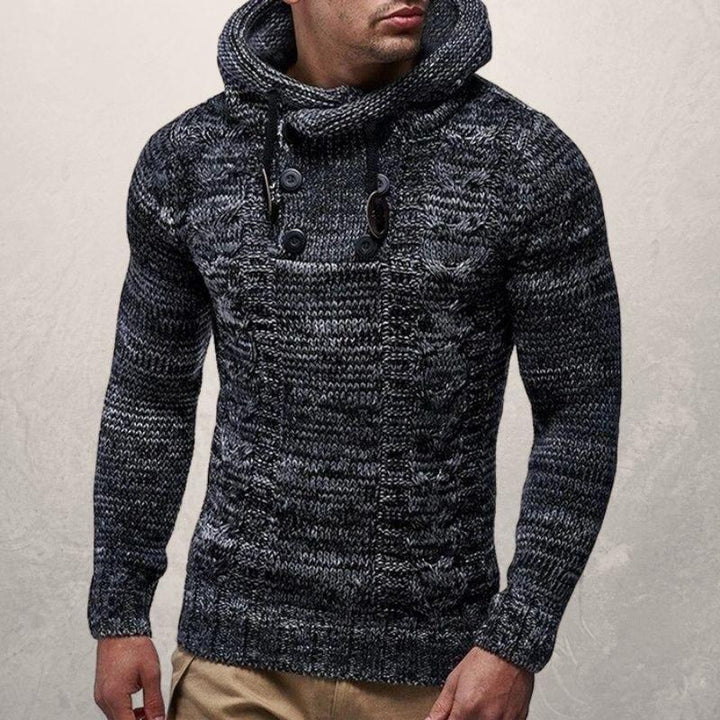 Stilla | Uld Kabelstrik Hættetrøje Slim Fit Pullover