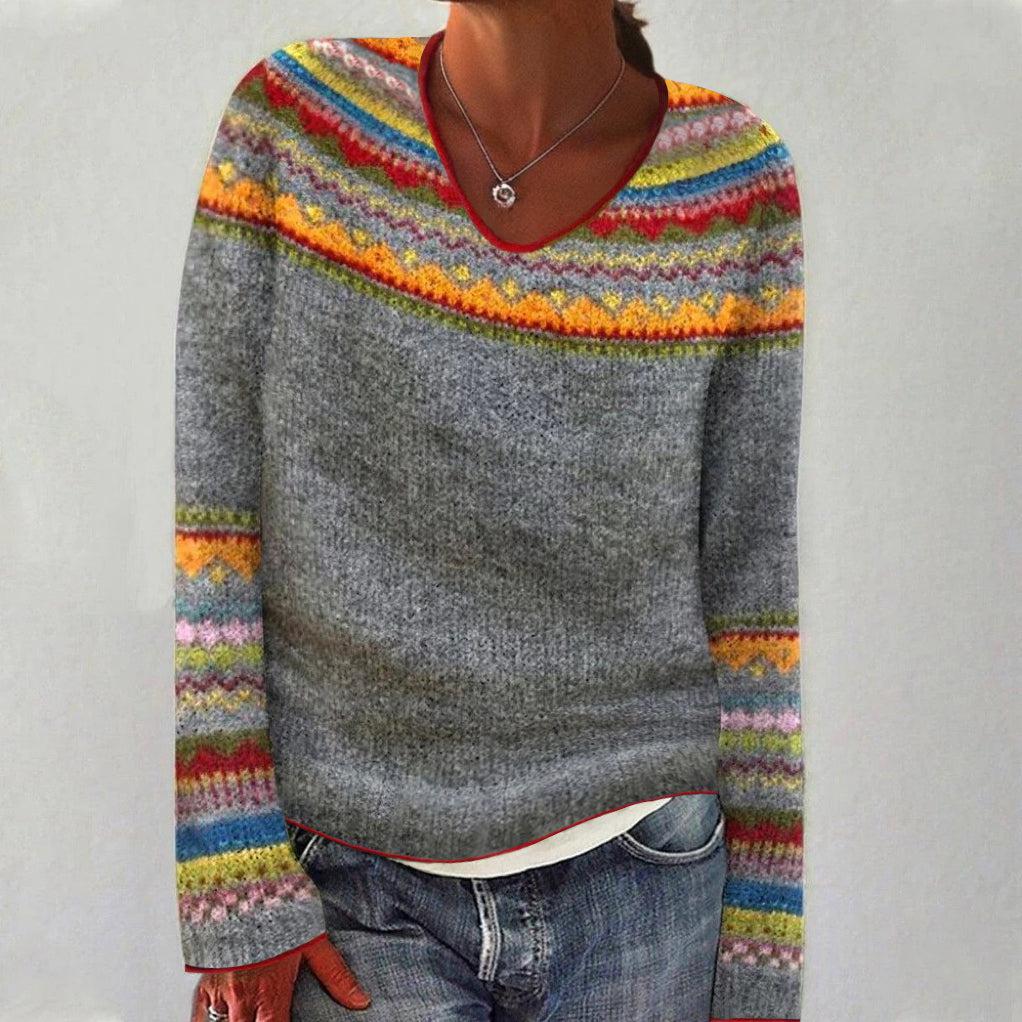 Stilla | Retro Pullover Af V-strik