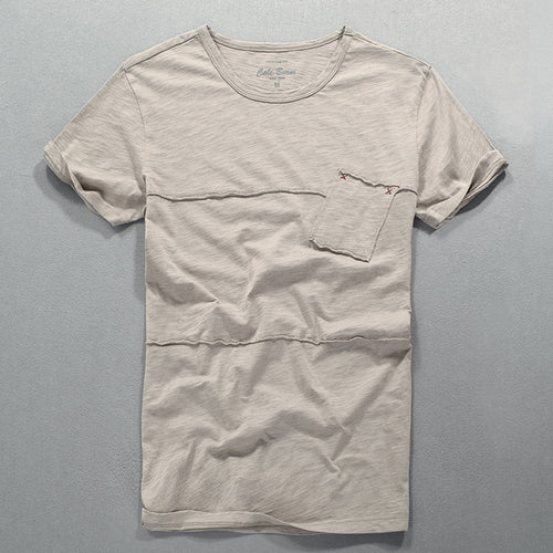 Herrer afslappet T-shirt i moderne design med brystlomme Stilla