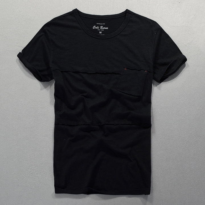 Herrer afslappet T-shirt i moderne design med brystlomme Stilla