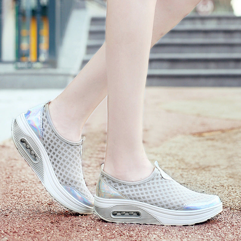 Dame Slip-On Mesh Sneakers med Air Cushion Teknologi Stilla