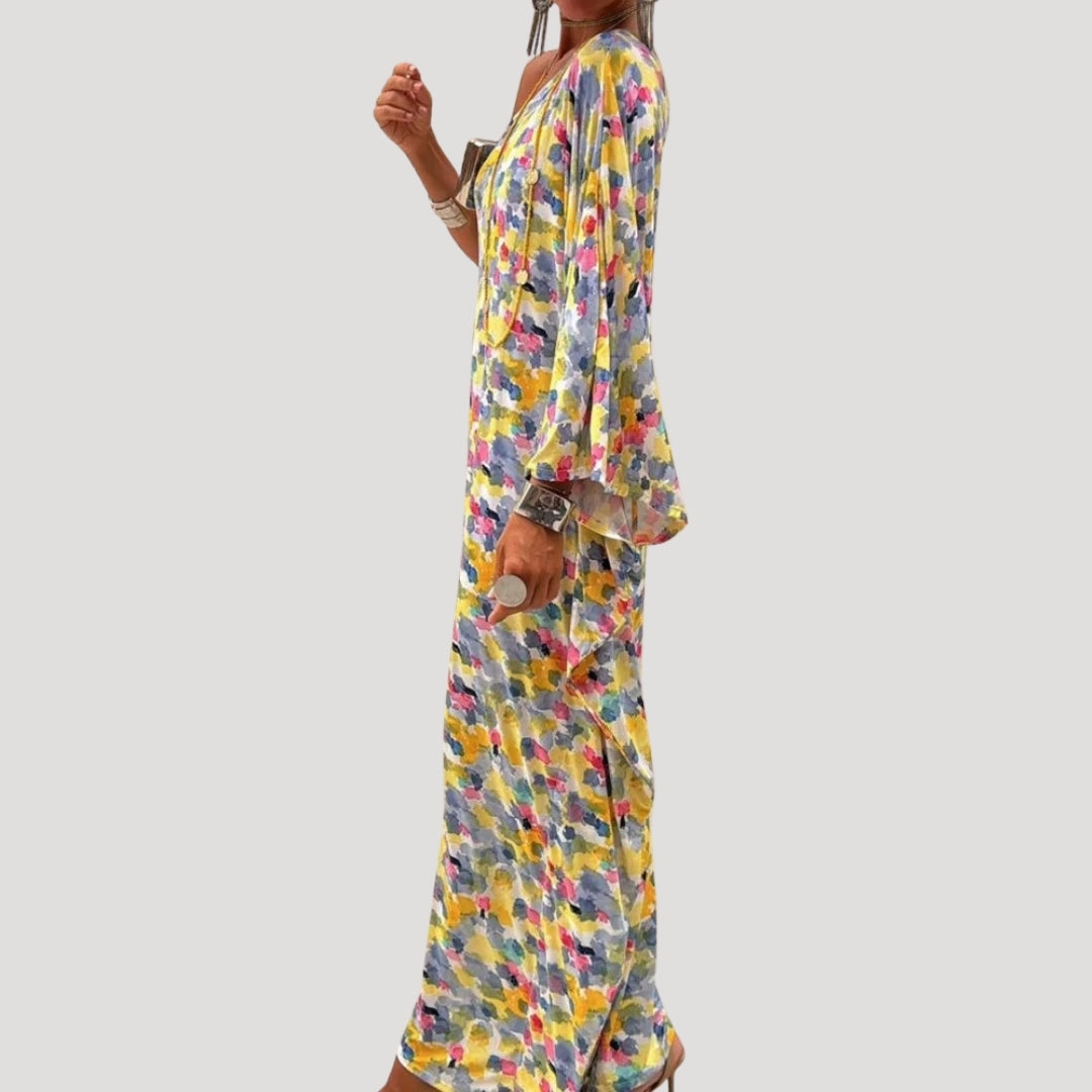 Stilla | Kvinders En Skulder Blomster Maxi Kjole