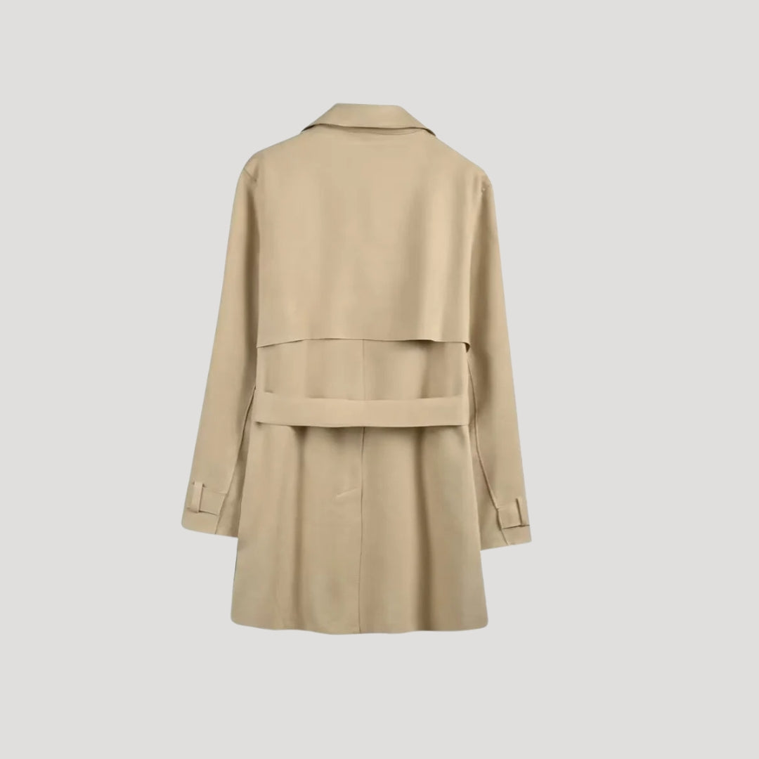 Stilla | Klassisk Bælte Dobbeltbreasted Trench Coat