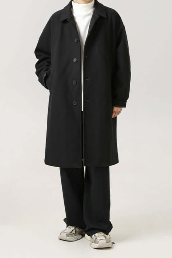 Stilla | Mænds klassisk oversized uldfrakke