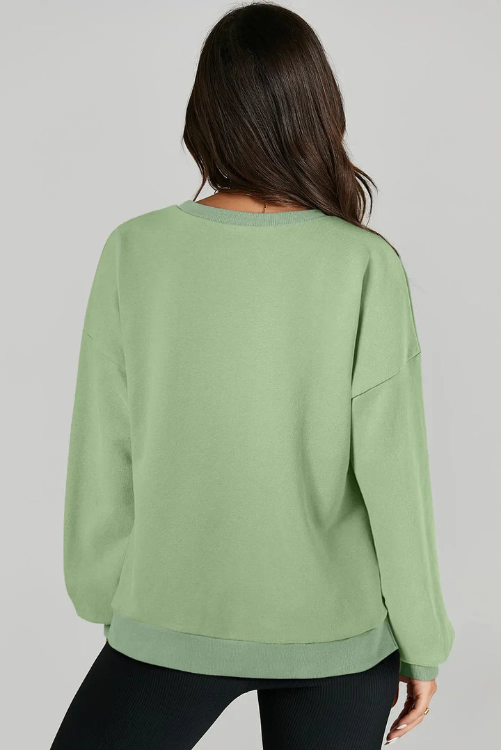 Stilla | Sweatshirt med lange ærmer og rund halsudskæring Oppe og Nede