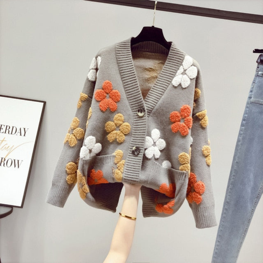 Stilla | Blomster Cardigan Dame