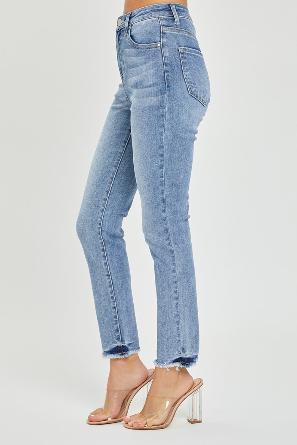 Stilla | Fulddimension High Rise Frayed Hem Skinny Jeans