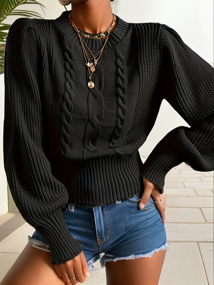 Stilla | Sort Sweatshirt Rundhals Udsnit Drejet Tryk