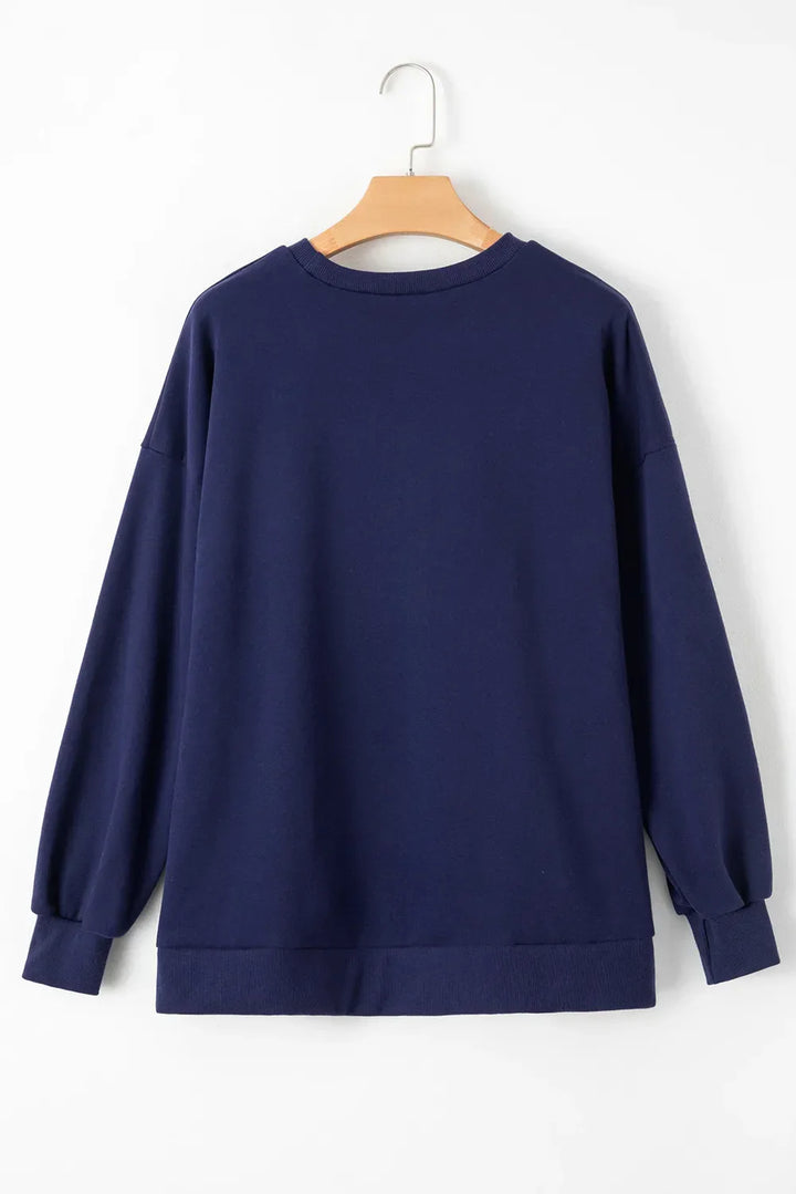 Stilla | Sweatshirt med Rund Halsaussnit og Lange Ærmer