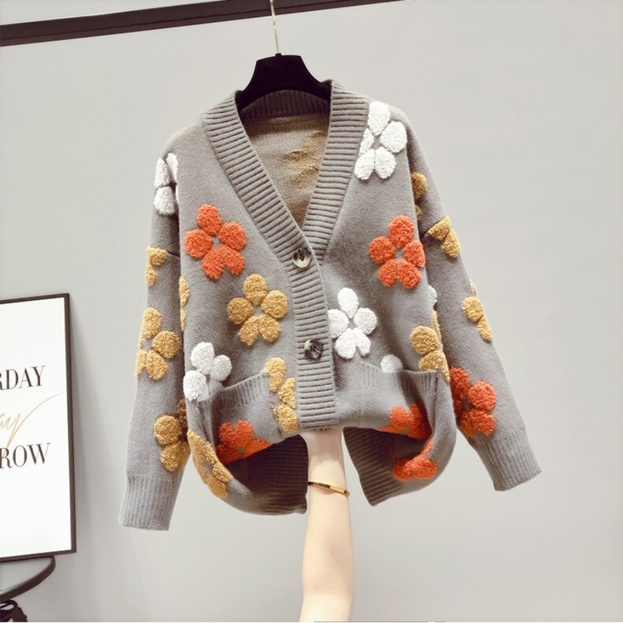 Stilla | Blomster Cardigan Dame
