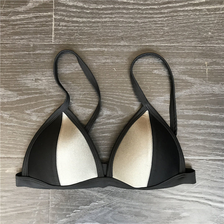 Dame Triangel-Bikini-Sæt med moderigtig kontrast Skovae