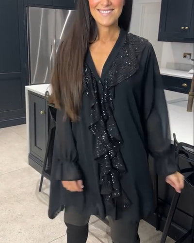 Stilla | Elegant Bluse Med Rynker