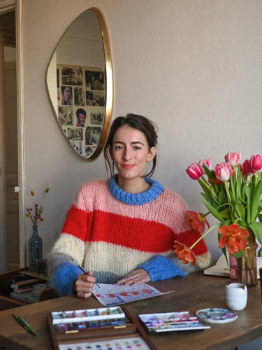 Stilla | Farverig Stribet Striktrøje til Casual Chic Looks