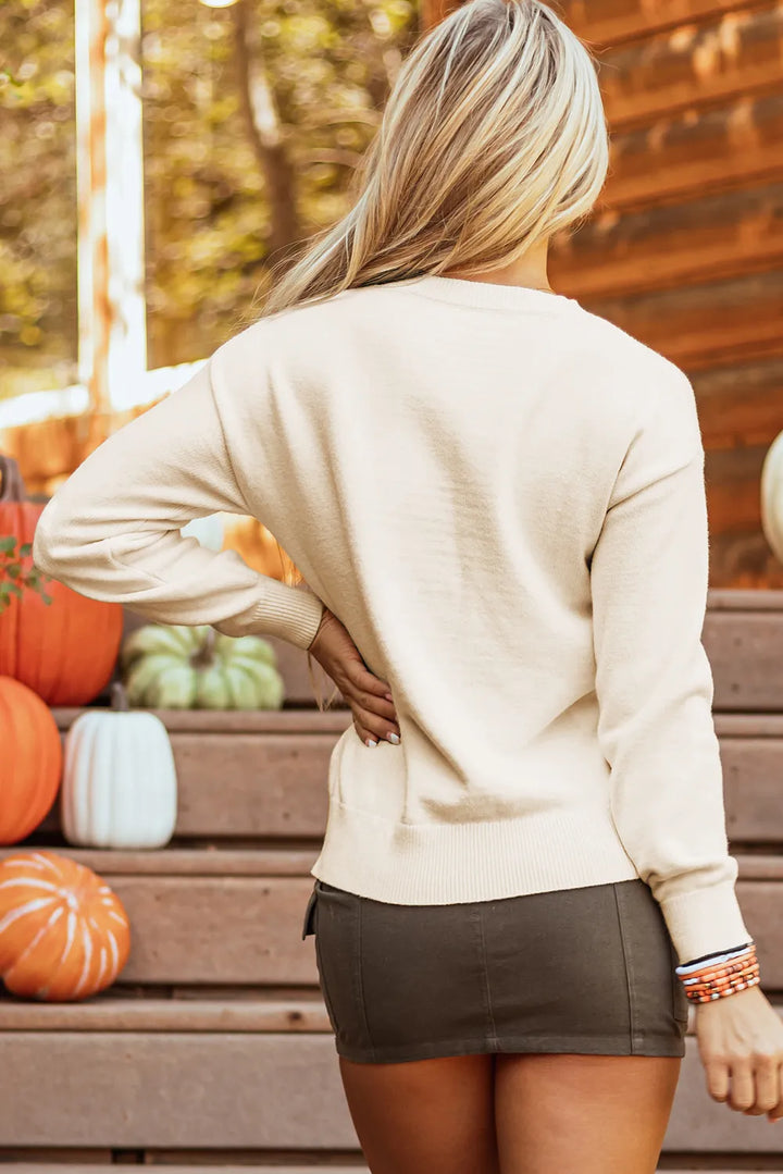 Stilla | Rund Hals Sweater Med Lange Ærmer