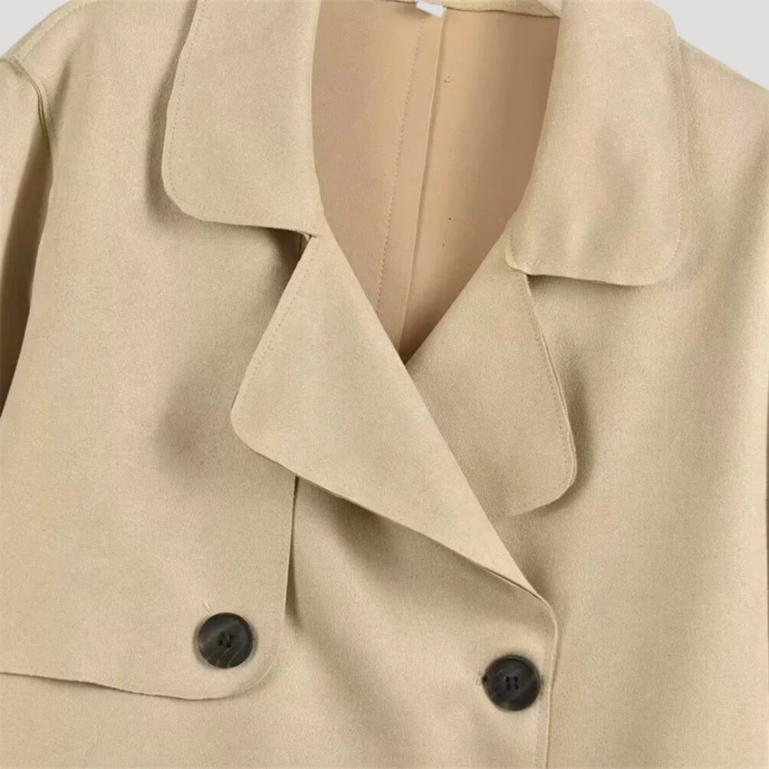 Stilla | Klassisk Bælte Dobbeltbreasted Trench Coat