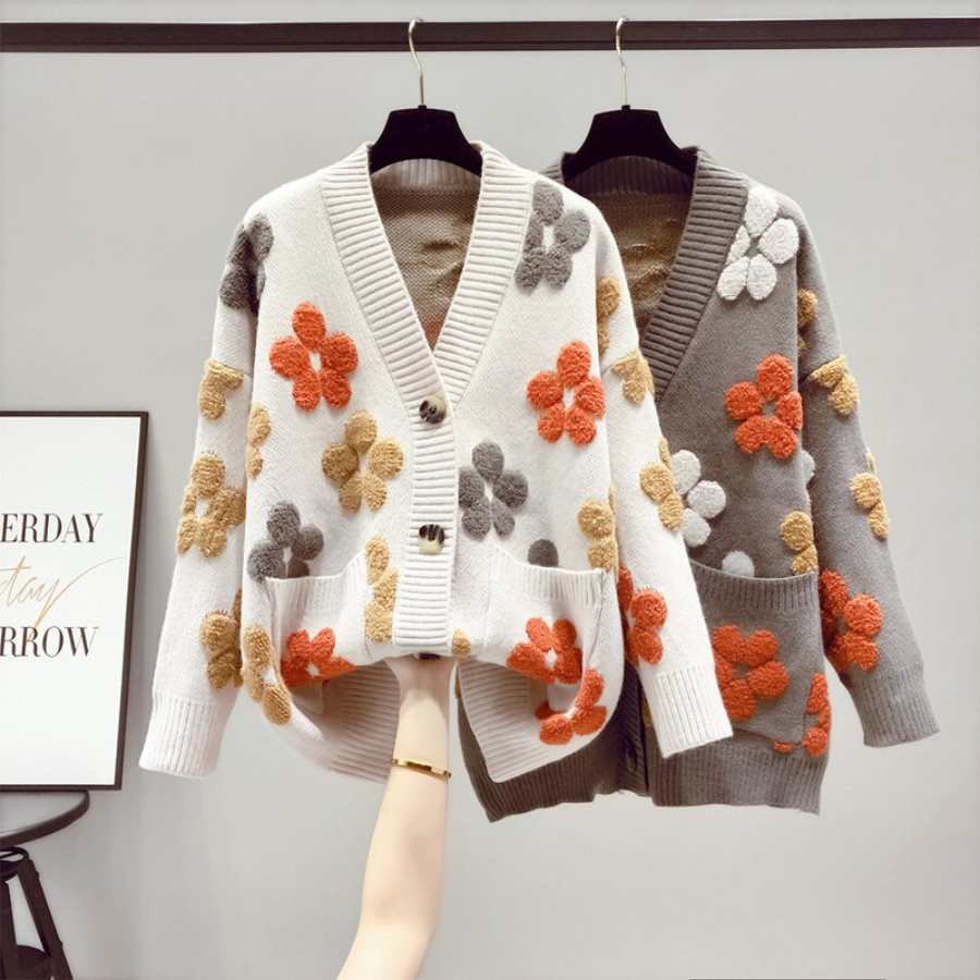 Stilla | Blomster Cardigan Dame