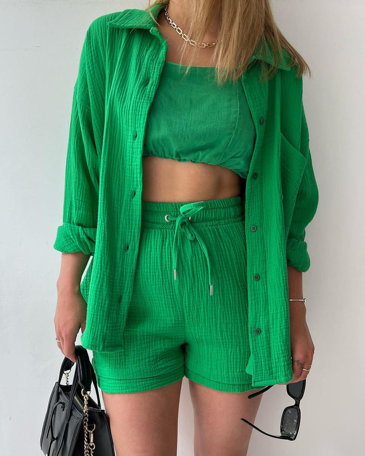 Stilla | Ensemble Skjorte Og Shorts Frisk