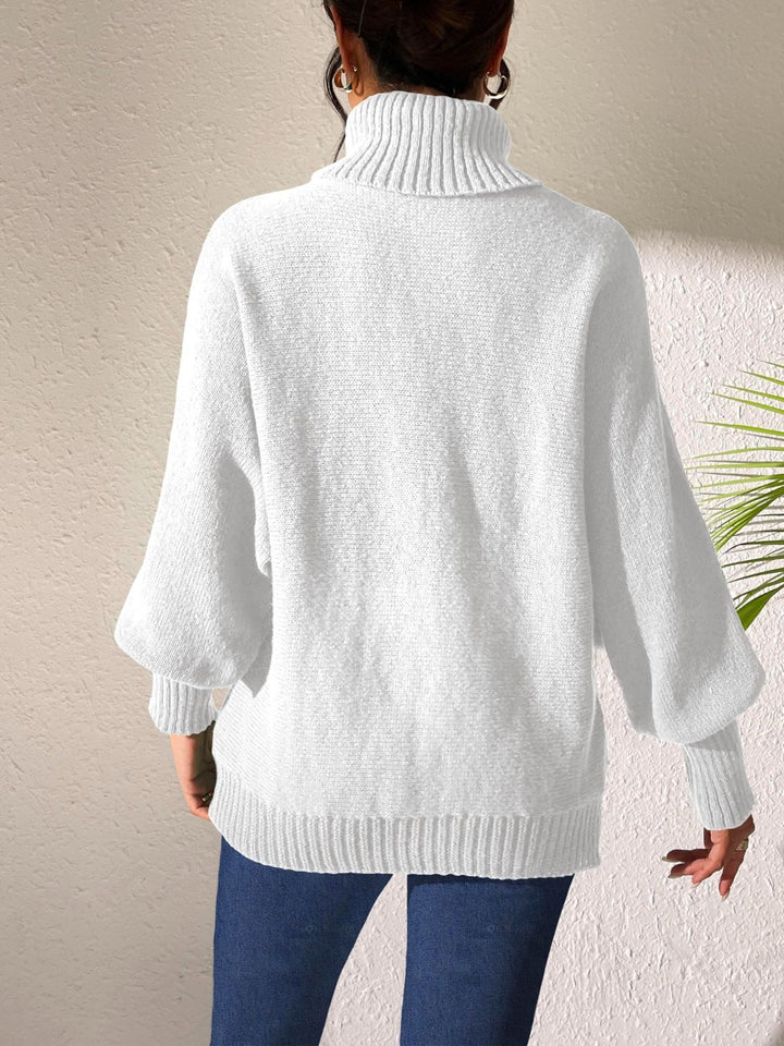 Stilla | Hjerte Rullekravebluse Med Lange Ærmer