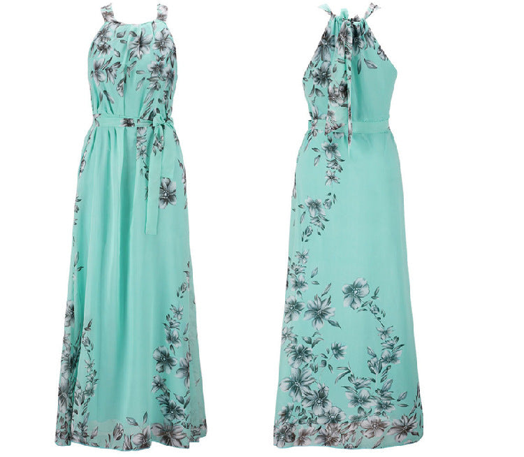 Kvinders maxi kjole med blomstermønster og off-the-shoulder halsudskæring Stilla