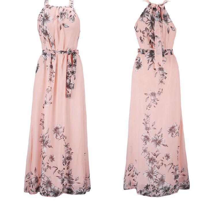 Kvinders maxi kjole med blomstermønster og off-the-shoulder halsudskæring Stilla