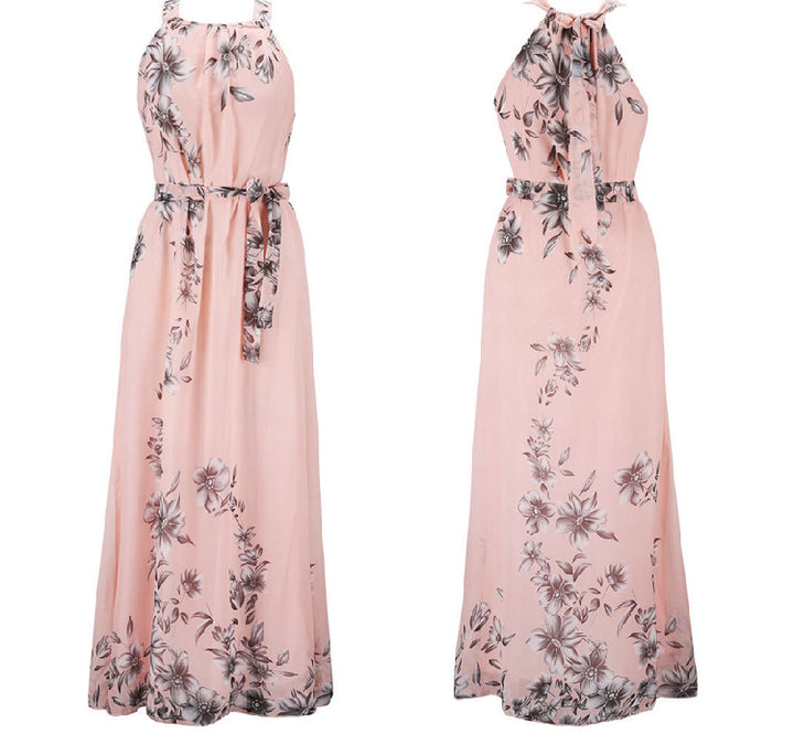 Kvinders maxi kjole med blomstermønster og off-the-shoulder halsudskæring Stilla