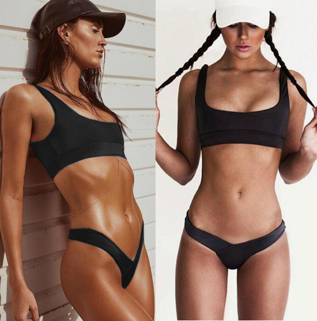 Dame Sport-Bikini med høj skæring og brede stropper Stilla