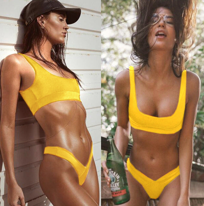 Dame Sport-Bikini med høj skæring og brede stropper Stilla