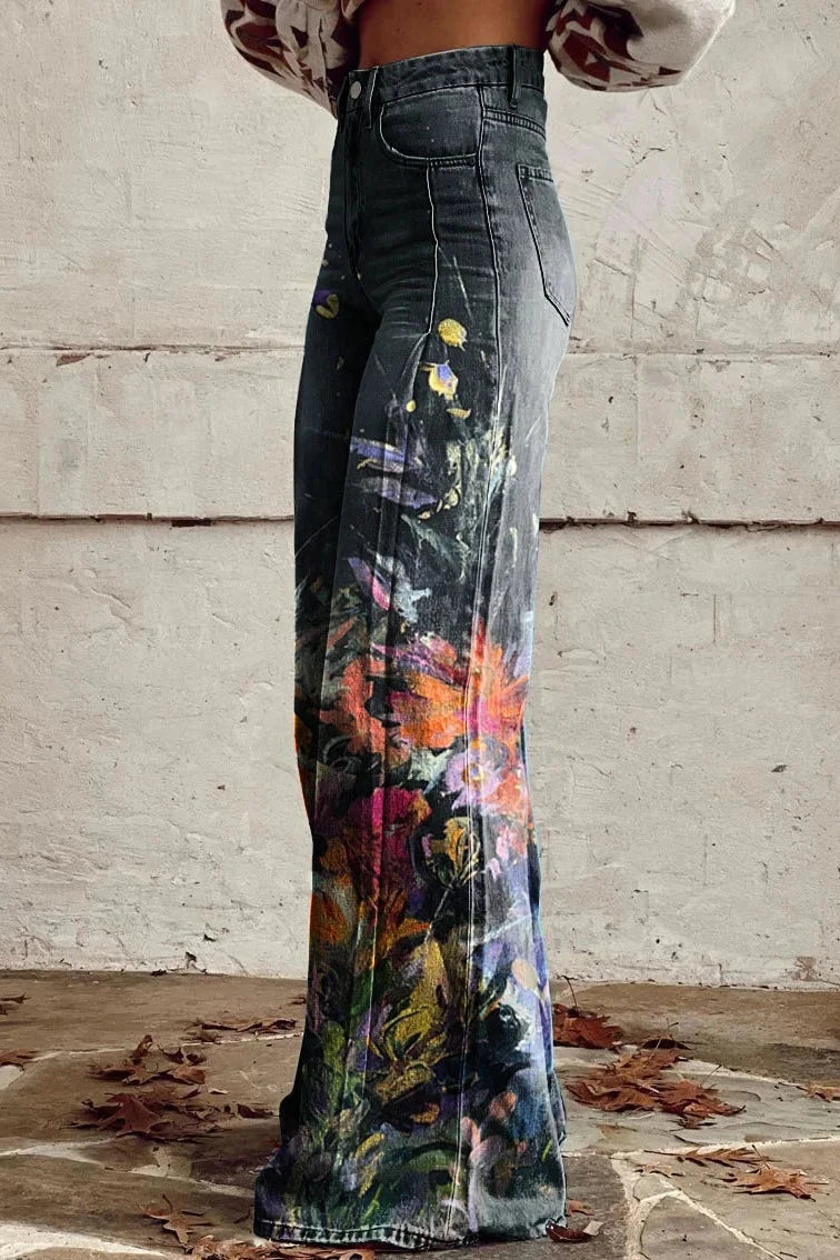 Stilla | Floral kunstværk pullover