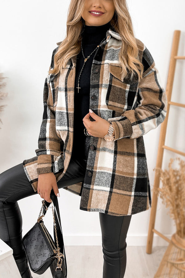 Stilla | Hold Dig Varm Pocketed Plaid Jakke