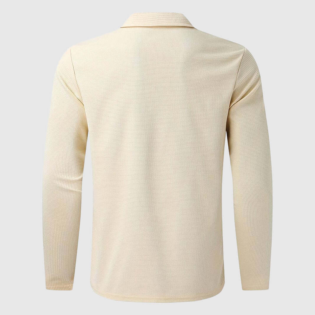Stilla | Herre Vaffelstrik Zip-Up Jakke