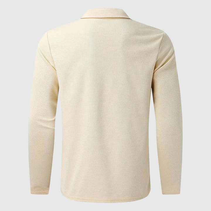Stilla | Herre Vaffelstrik Zip-Up Jakke