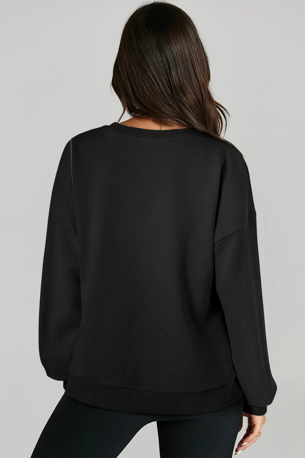 Stilla | Sweatshirt med lange ærmer og rund halsudskæring Oppe og Nede