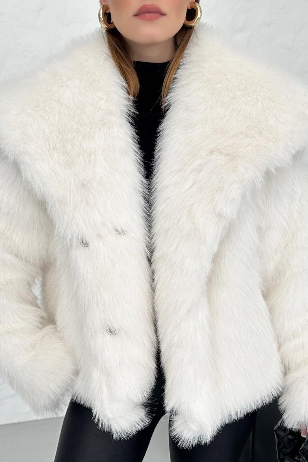 Stilla | Faux-fur-sjal-kravejakke