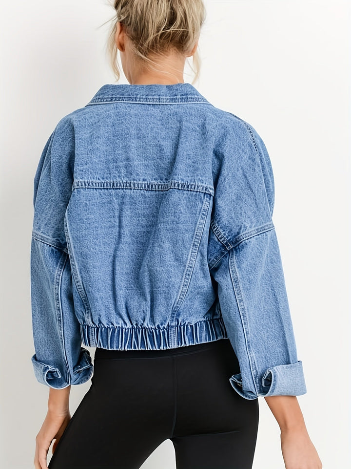 Stilla | Blå Jeansjakker Med Korte Revers