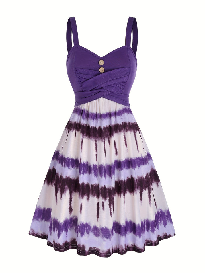Stilla | Kjole Med Tie Dye Print