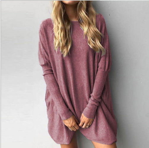 Dame Oversized Strikpullover med asymmetrisk snit Stilla