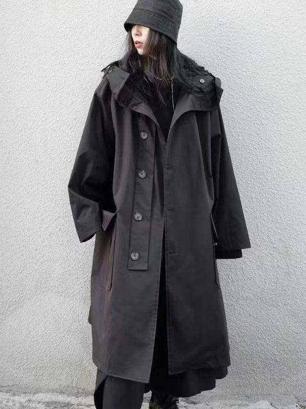 Stilla | Casual Trenchcoat Med Hætte Til Damer