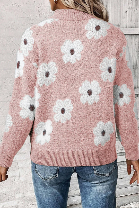 Stilla | Blomstertrøje Halv Fodret