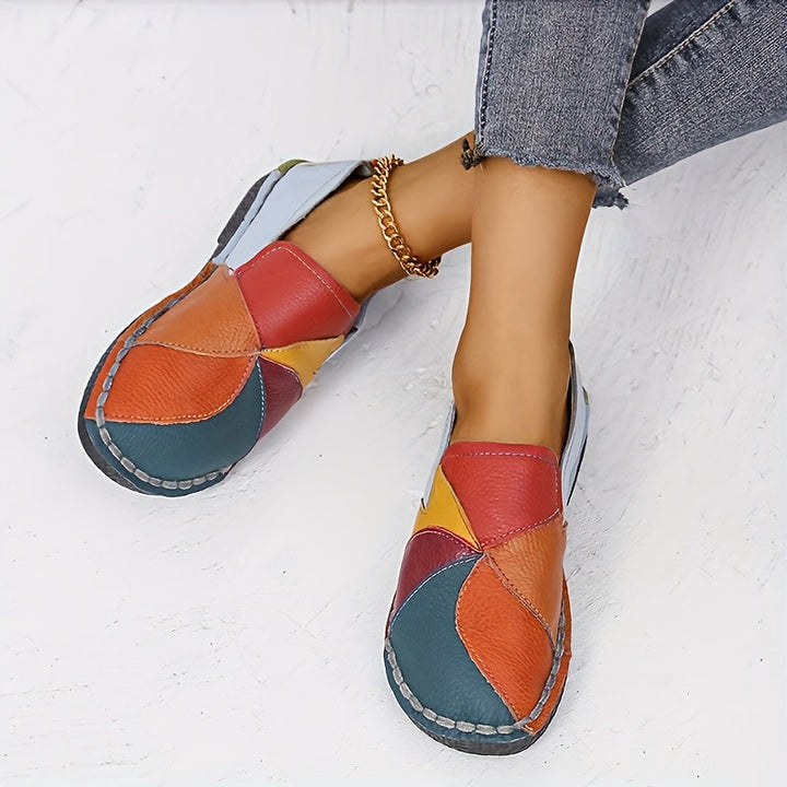 Stilla | Damer Colorblock Loafer Bløde Slip on Sko, Skridsikre Og Komfortable