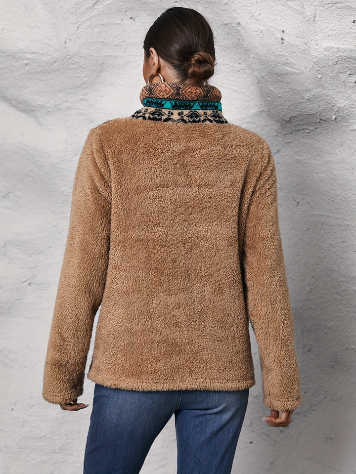 Stilla | Pullover Teddy med etnisk tryk