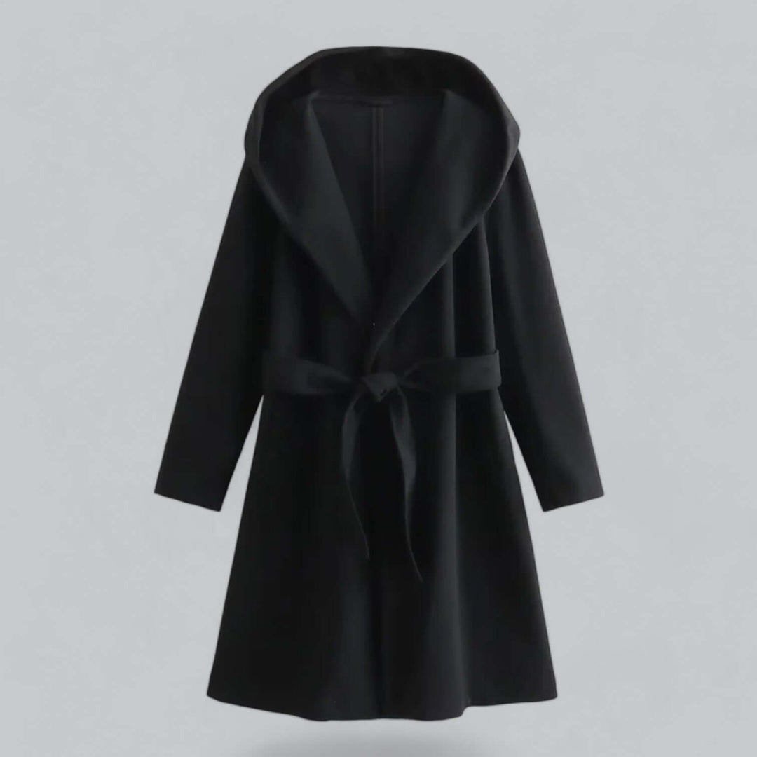 Stilla | Dame Hoodie Lang Trenchcoat