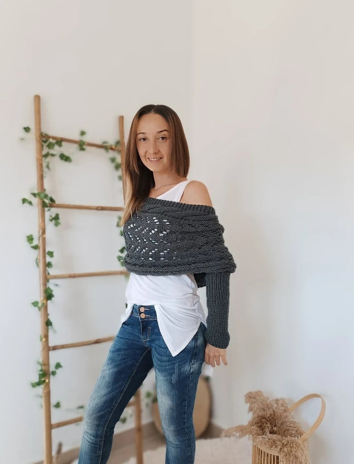 Stilla | Strikscarf med fletmønster