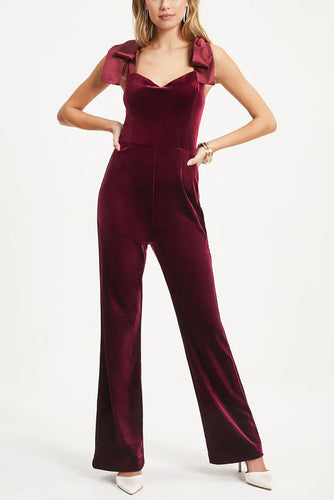 Stilla | Forkæl Mig Velvet Sweetheart Hals Skulder Bind Overall
