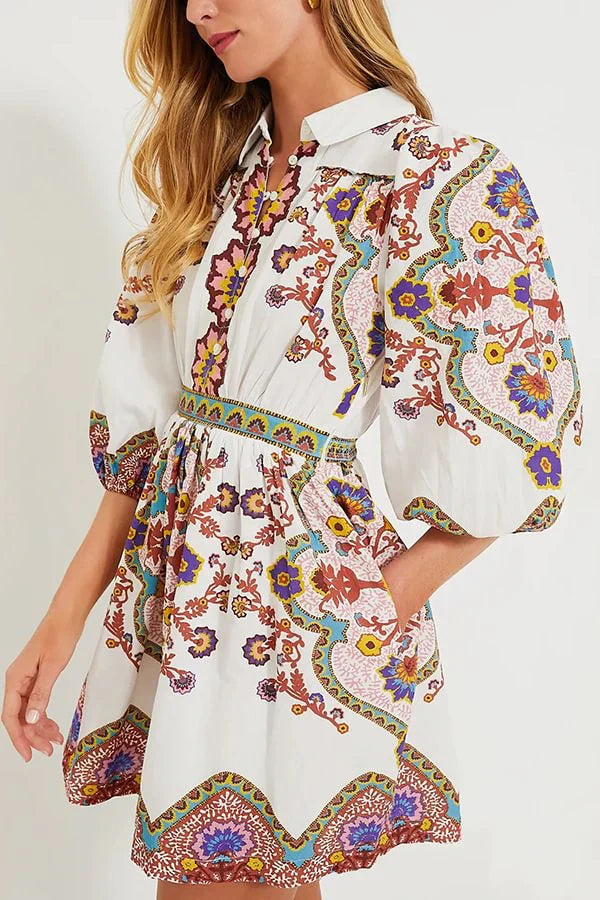 Stilla | Mini Retro Kjole Med Blomster