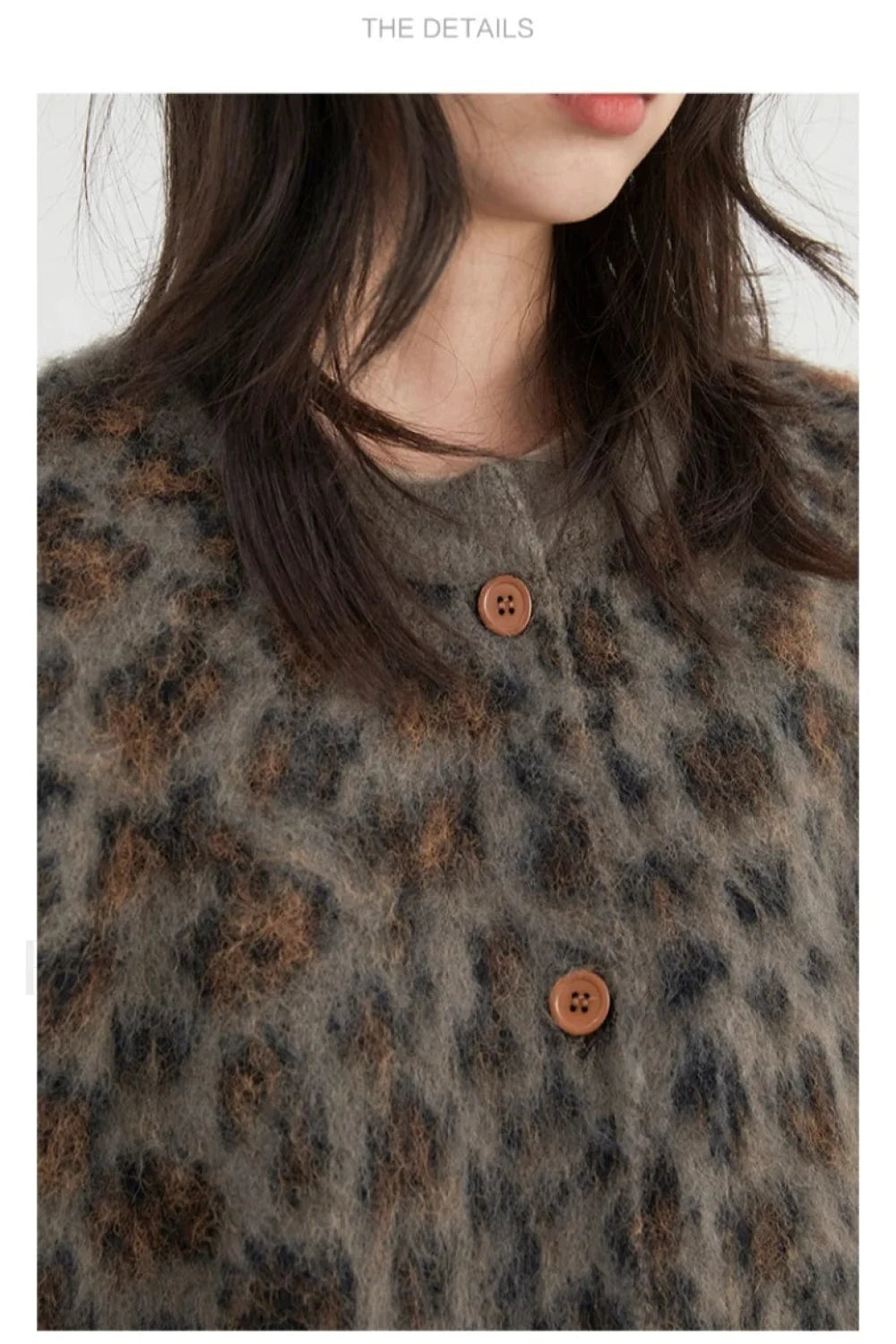 Stilla | Komfortabel Leopardprint Enkeltknap Cardigan