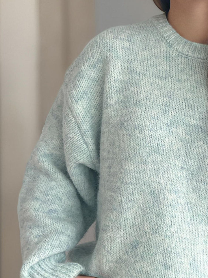Stilla | Strikpullover med Rundhals og Lange Ærmer