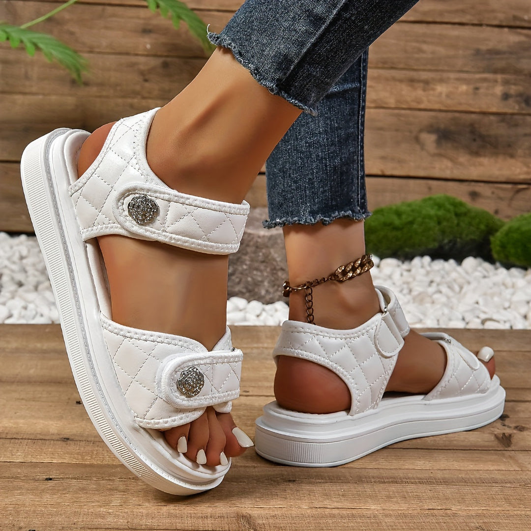 Stilla | Dame Sandaler: Gyldne, Skridsikre, Lette, Behagelige, Sommer, Elegante