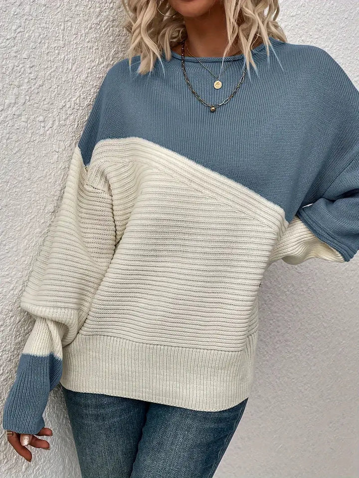Stilla | Pullover Dame Af Farveblokstrik
