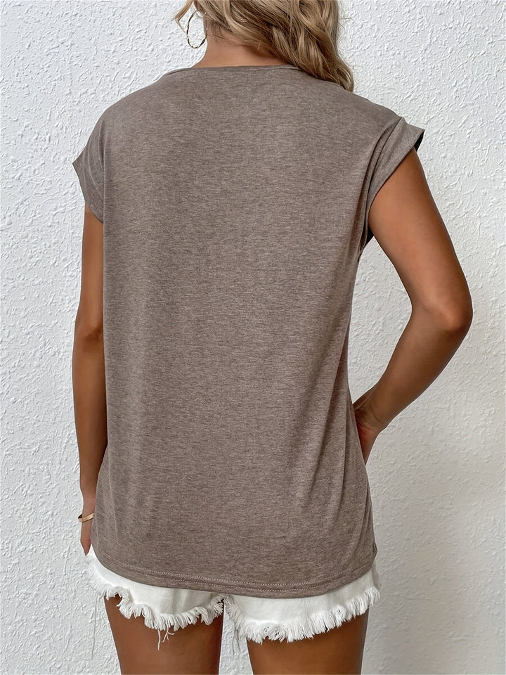 Stilla | T-Shirt Med Korte Ærmer Og Rund Halsudskæring Til Forår Og Sommer